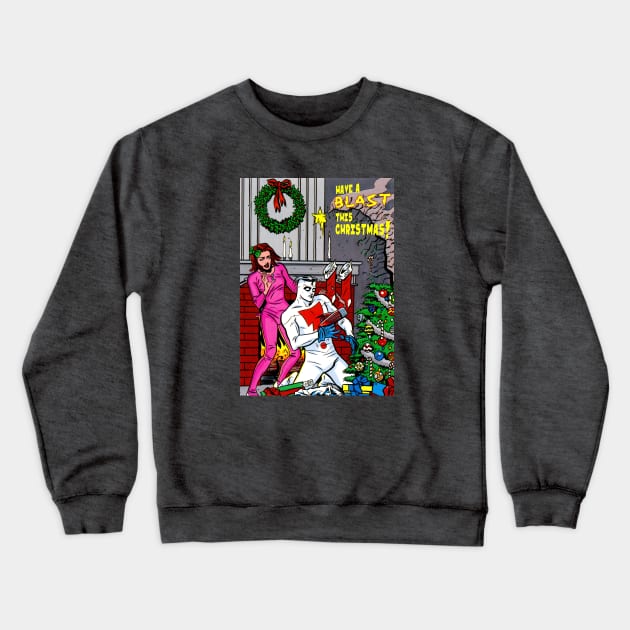 MADMAN Christmas Blast! Crewneck Sweatshirt by MICHAEL ALLRED